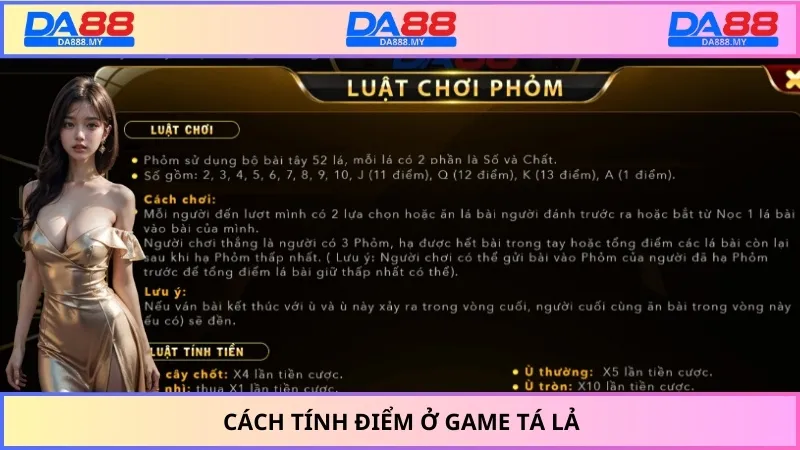 Cách tính điểm ở game Tá Lả