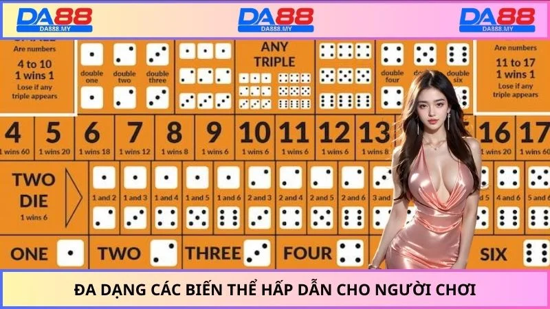 Đa dạng các biến thể hấp dẫn cho người chơi