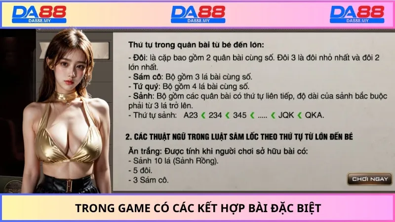 Trong game có các kết hợp bài đặc biệt